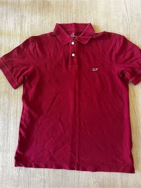 Vineyard Vines Men's Polo in Deep Red